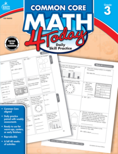 carson dellosa | common core math 4 today workbook | grade 3, printable