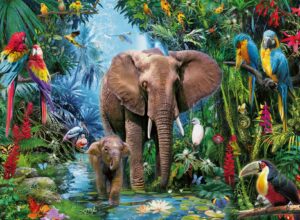 ravensburger 12901 safari animals 150 piece puzzle for kids - every piece is unique, pieces fit together perfectly