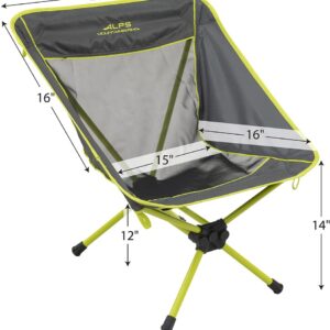 ALPS Mountaineering Simmer Camping Chair, One Size, Citrus/Charcoal