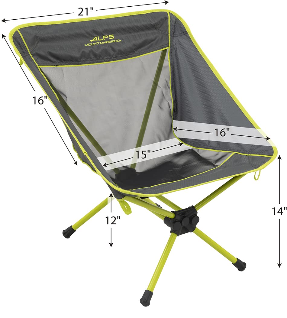 ALPS Mountaineering Simmer Camping Chair, One Size, Citrus/Charcoal