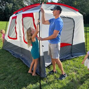 ALPS Mountaineering Camp Creek Two-Room Tent - Gray/Red