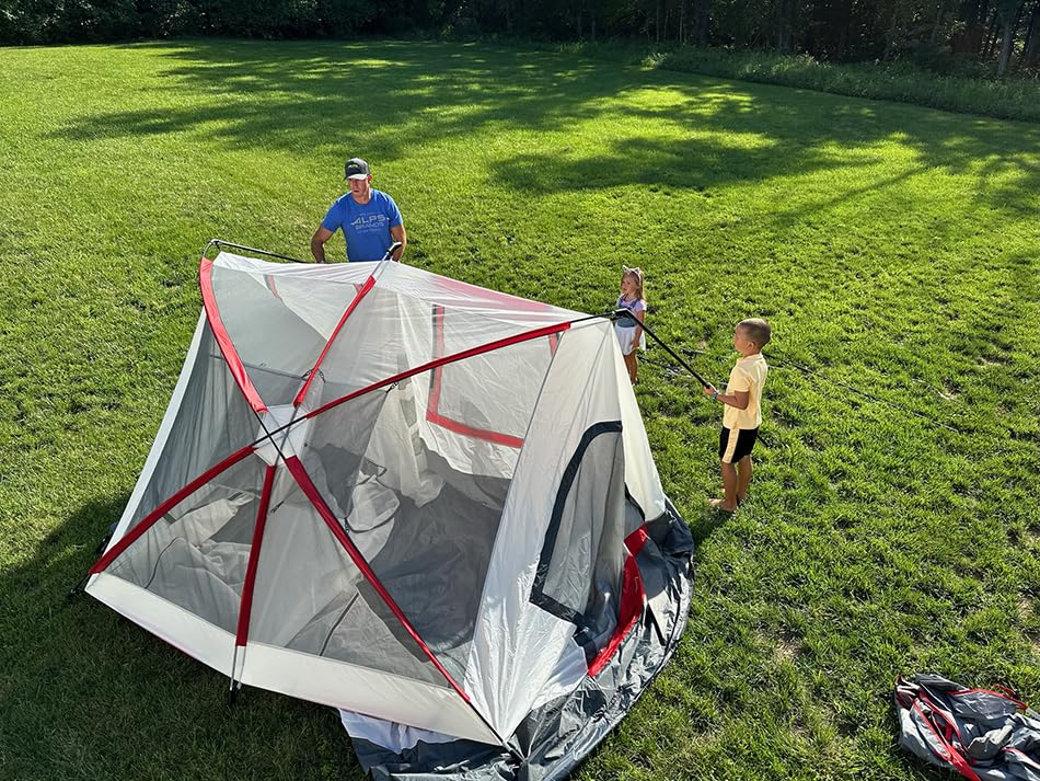 ALPS Mountaineering Camp Creek Two-Room Tent - Gray/Red