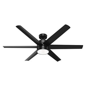 hunter fan company 59624 solaria ceiling fan, 60, matte black finish