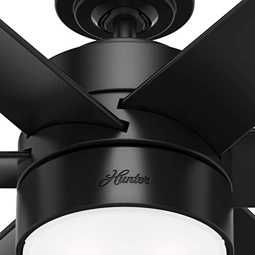 Hunter Fan Company 59624 Solaria Ceiling Fan, 60, Matte Black Finish