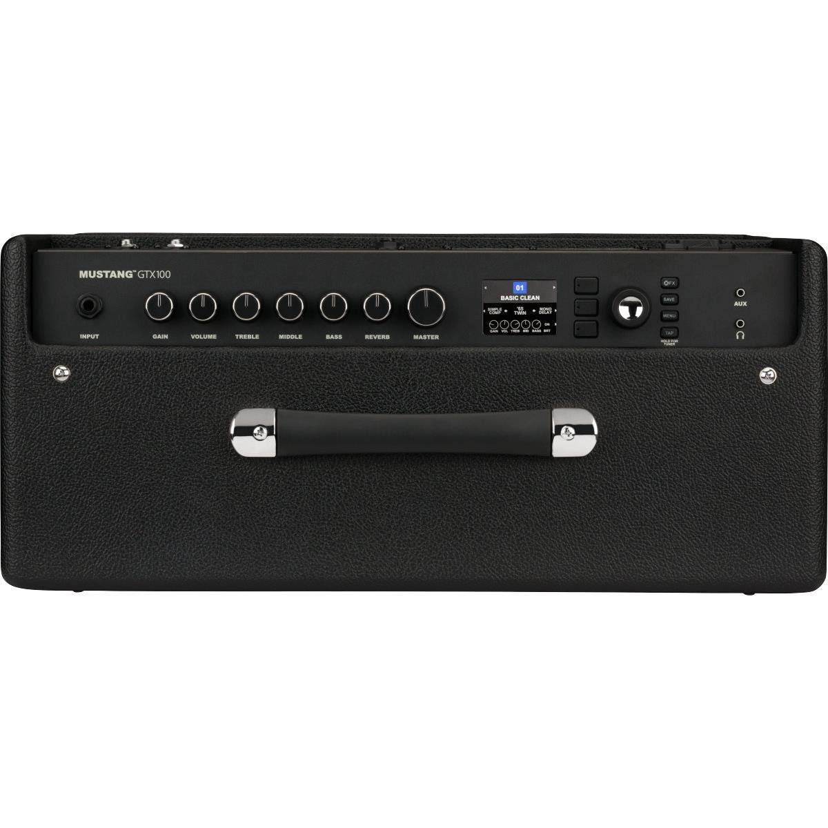 Fender Mustang GTX100 Guitar Amp and 7 Button Footswitch, 100 Watts, with 2-Year Warranty Integrated Looper, Bluetooth Audio Streaming for Play Along, 24.5Dx21.05Wx13.05H Inches, Black