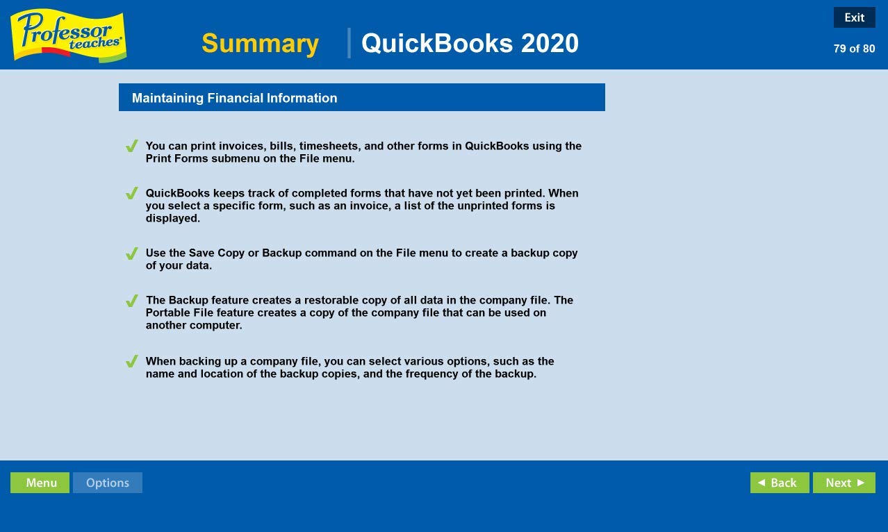 Professor Teaches QuickBooks 2020