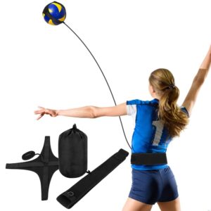 yhg volleyball training equipment aid with waist strap, volleyball training belt volleyball rebounder for solo practice of arm swing rotations, serving, spiking and hitting