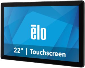 elo i-series 22" touchscreen computer with windows 10, intel celeron, 4gb ram, 128gb ssd, black