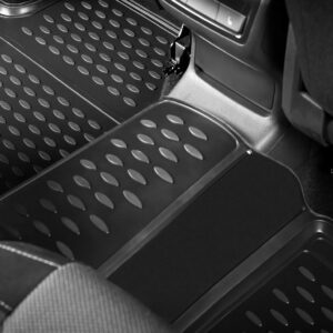 Fits 2013-2019 Ford Escape / 2013-2019 Ford C-Max Floor Mats Front & 2nd Row Seat Liner Set (Black)