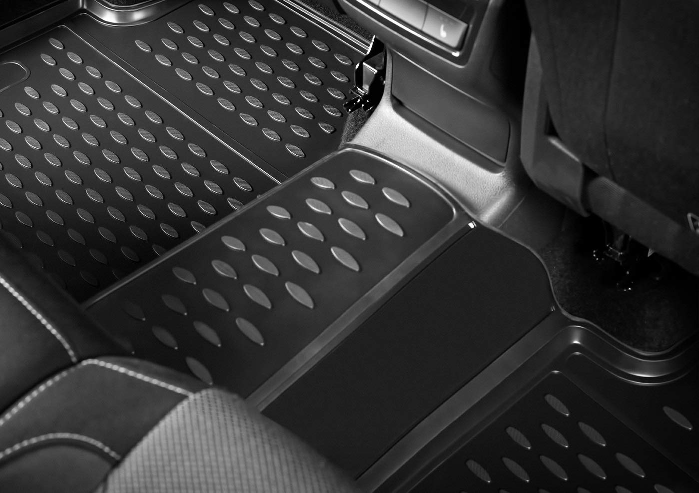 Fits 2013-2019 Ford Escape / 2013-2019 Ford C-Max Floor Mats Front & 2nd Row Seat Liner Set (Black)