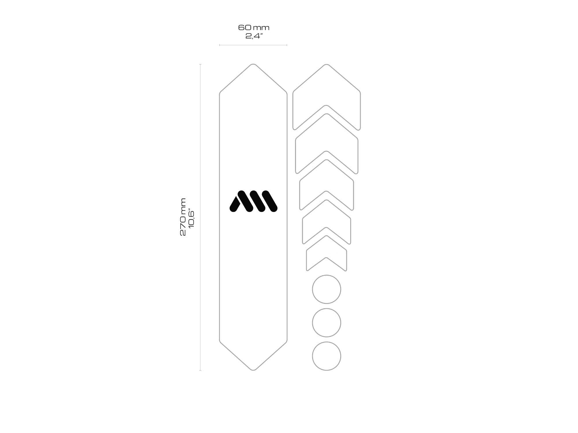 All Mountain Style AMS High Impact Frame Guard Basic – Protects Your Bike from Scratches and dings. White/Camo