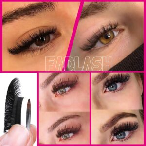 Eyelash Extension D Curl 0.07 15-20mm Mixed Tray Easy Fan Volume Lashes 2D-10D Volume Lash Extensions Self Fanning Eyelash Extensions by FADLASH