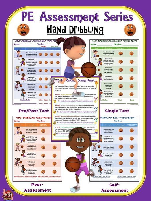 PE Assessment Series: Hand Dribbling- 4 Versions