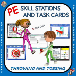 pe skill stations and task cards- “throwing and tossing”
