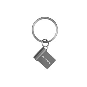 SUNJIANG Super Mini 32GB Pendrive Metal Small USB Flash Drive Pen Drive USB2.0 Tiny Memory Stick U Disk Key Ring Disk Thumb Drive Low Profile USB Flash Drive USB Key (32GB, Dark Gray)