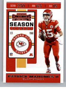 2019 panini contenders nfl season ticket football #39 patrick mahomes ii kansas city chiefs official nfl trading card from panini america