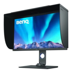 benq sw321c photo video editing monitor 32" 4k uhd | 99% adobergb,100% srgb,95% p3 | ips | hardware calibrated | 16 bit 3d lut | deltae ≤2 | uniformity | hlg | aqcolor | ergonomic | usb-c(60w) , black