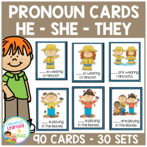 pronoun game cards