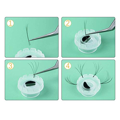 AUEAR, 200 Pack Eyelash Extensions Volume Lashes Fan Quick Blossom Cups Glue Holder and Lash Organizer Supplies Tools