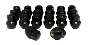 eisen 14x1.5 one-piece black oem factory style replacement lug nuts compatible with stock wheels 2015-2020 ford mustang edge