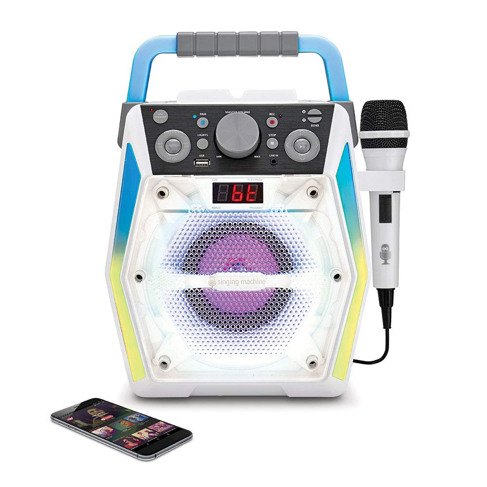 The Singing Machine SML2200 Glow Bluetooth CDG Karaoke Machine