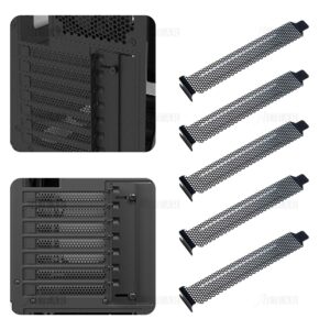 AUEAR, 10 Pack Black PCI Slot Cover Hard Steel Filter Blanking Plate with Screws