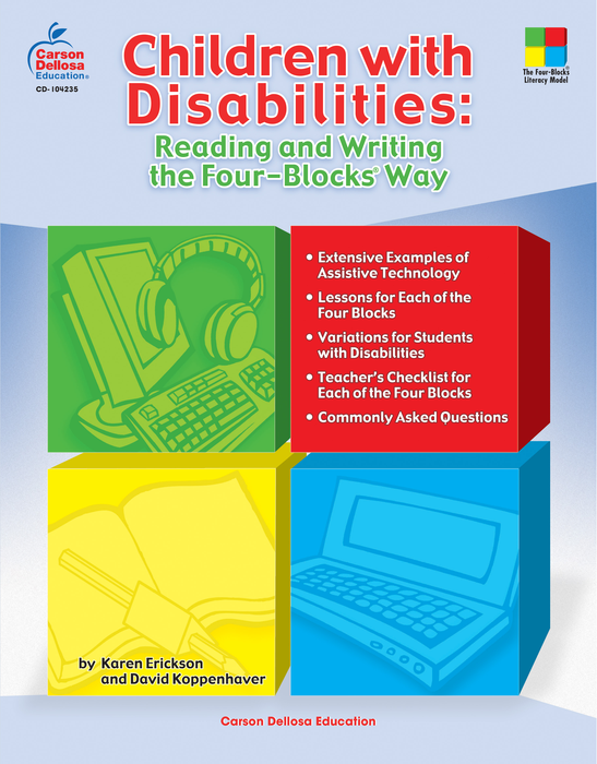 Carson Dellosa | Children with Disabilities: Reading and Writing the Four-Blocks® Way Workbook | Grades 1–3, Printable