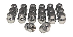 eisen 14x1.5 one-piece chrome oem factory style replacement lug nuts for 2015-2020 ford mustang edge stock wheels