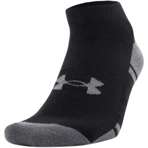 Under Armour Adult Resistor 3.0 Low Cut Socks, Multipairs, Black/White (6-Pairs), Large