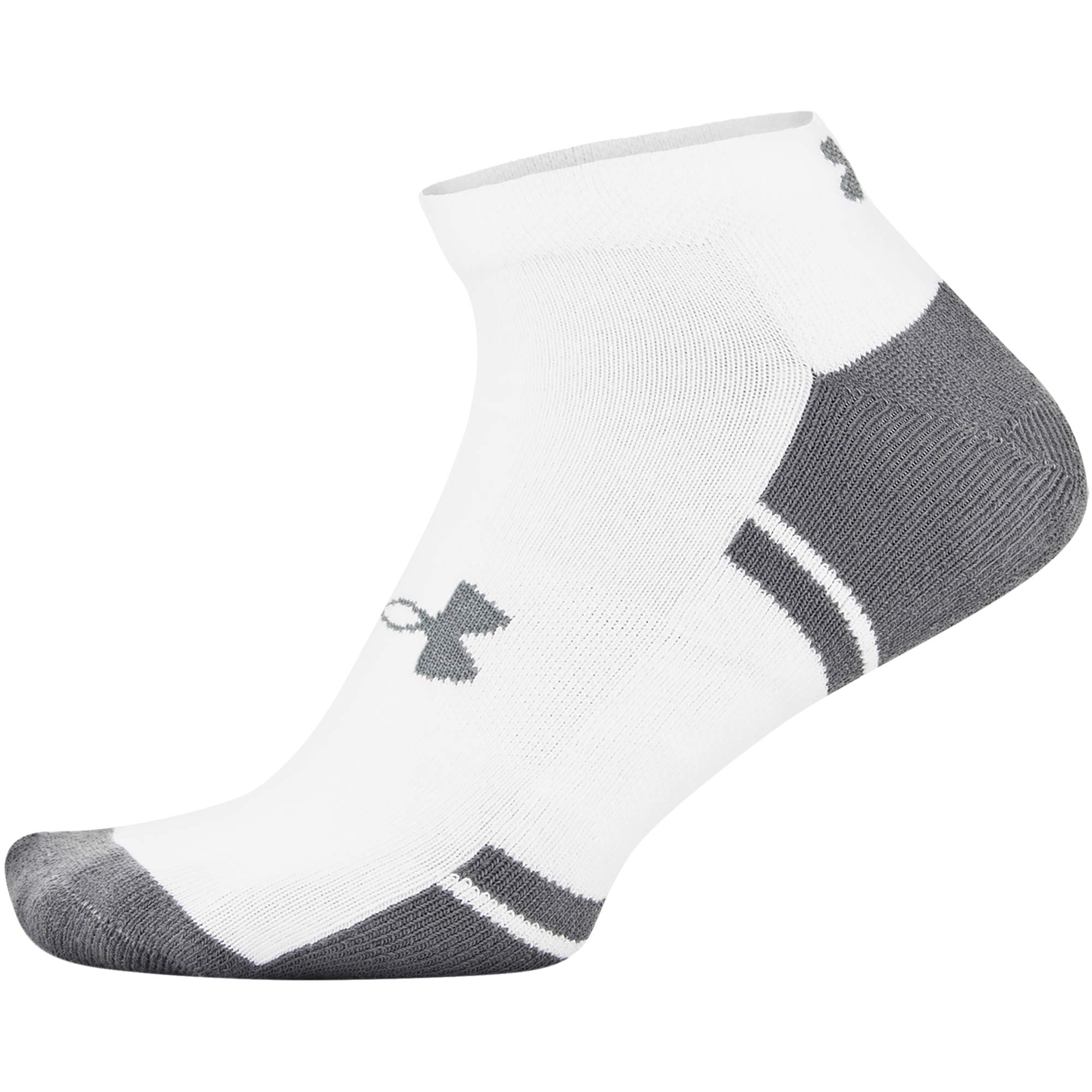 Under Armour Adult Resistor 3.0 Low Cut Socks, Multipairs, Black/White (6-Pairs), Large