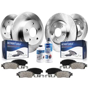 detroit axle - brake kit for ford explorer flex taurus lincoln mks mkt brake rotors and ceramic brakes pads replacement : 12.80" inch front and 12.99 inch rear rotors