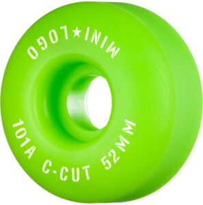 mini logo c-cut '2' 101a skateboard wheels, 52mm, green