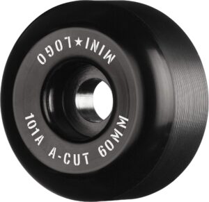 mini logo skateboard wheels a-cut '2' 60mm 101a black
