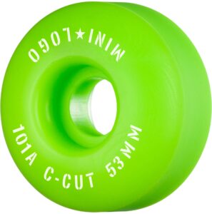 mini logo c-cut '2' 101a skateboard wheels, 53mm, green
