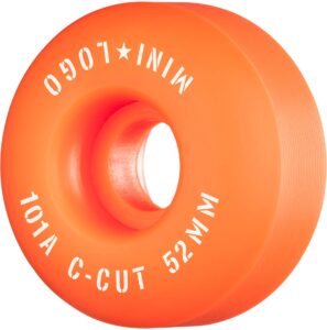 mini logo c-cut '2' 101a skateboard wheels, 52mm, orange