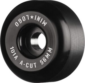 mini logo skateboard wheels a-cut '2' 56mm 101a black