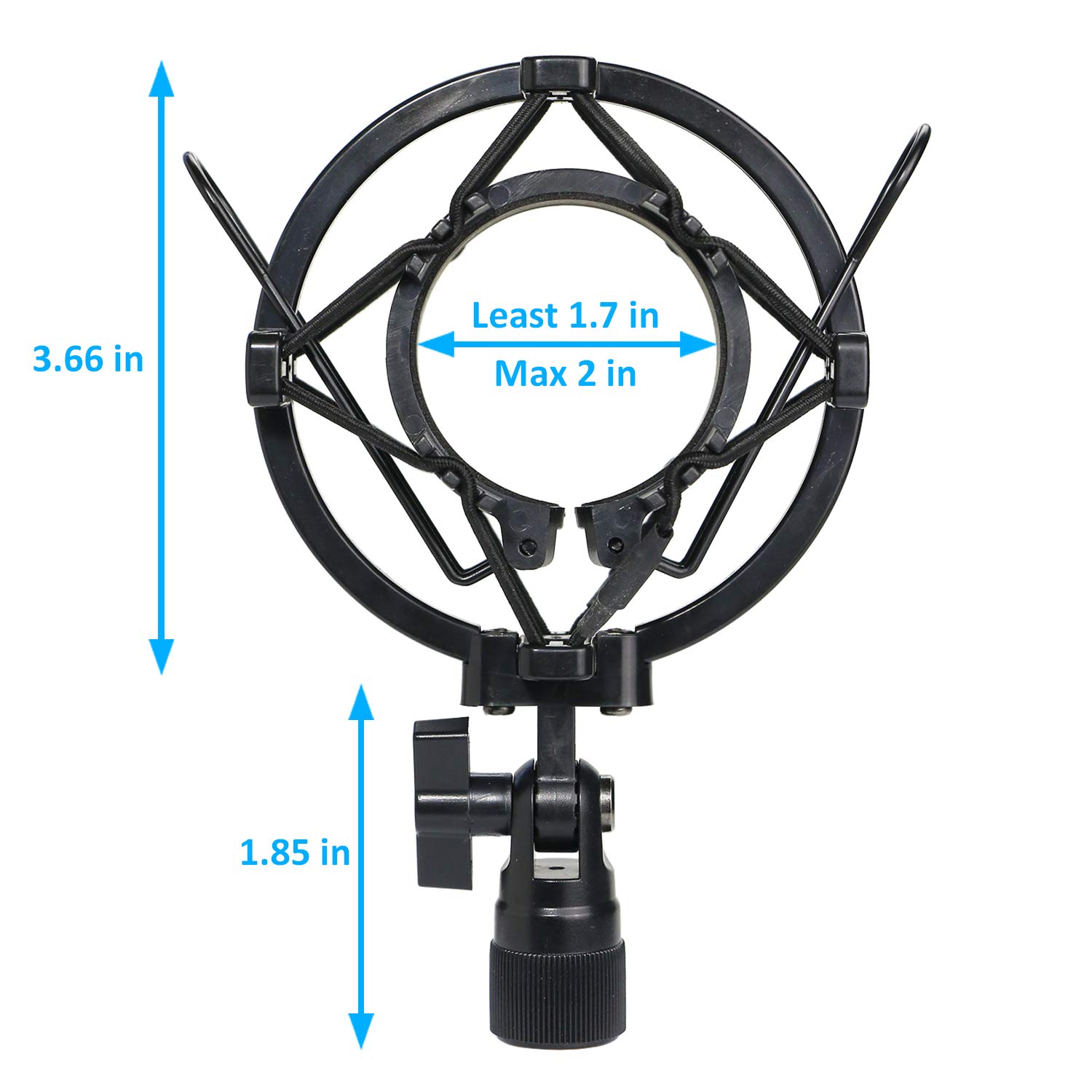 AT2020 Shock Mount with Pop Filter - Foam Windscreen with Microphone Shockmount Reduces Vibration Noise and Blocks Out Plosives for Audio Technica AT2020 AT2035 ATR2500 Condenser Mic by YOUSHARES