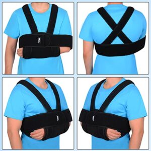 supregear Arm Sling Shoulder Immobilizer, Adjustable Lightweight Medical Comfortable Shoulder Support Breathable Rotator Cuff Brace for Broken Fractured Bones Dislocation, Can Be Used Day or Night