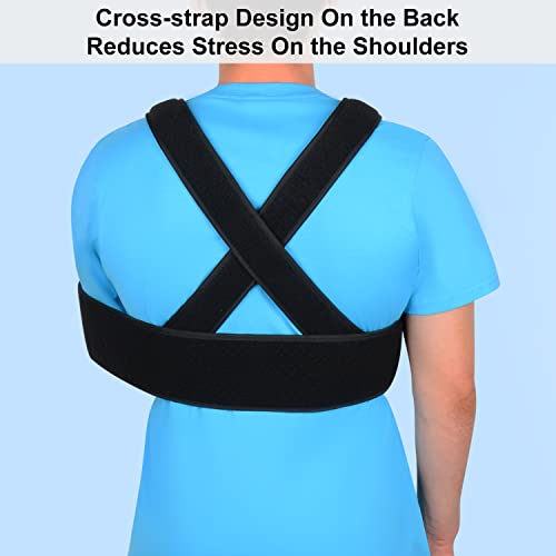 supregear Arm Sling Shoulder Immobilizer, Adjustable Lightweight Medical Comfortable Shoulder Support Breathable Rotator Cuff Brace for Broken Fractured Bones Dislocation, Can Be Used Day or Night