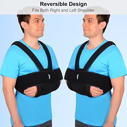 supregear Arm Sling Shoulder Immobilizer, Adjustable Lightweight Medical Comfortable Shoulder Support Breathable Rotator Cuff Brace for Broken Fractured Bones Dislocation, Can Be Used Day or Night