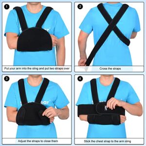 supregear Arm Sling Shoulder Immobilizer, Adjustable Lightweight Medical Comfortable Shoulder Support Breathable Rotator Cuff Brace for Broken Fractured Bones Dislocation, Can Be Used Day or Night