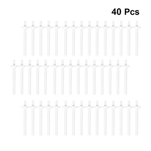 HEALLILY Nose Wax Applicator Sticks Spatulas for Nostril Nasal Cleaning Ear Hairs Eyebrow Facial Hair Removal Tools 40Pcs