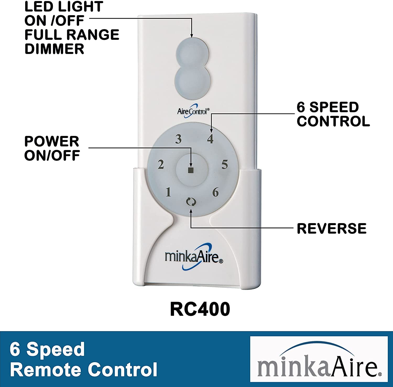 MINKA-AIRE F896-65-CL, Xtreme H2O 65" Ceiling Fan in Coal Finish with Remote and Additional Wall Control