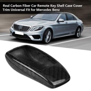 Key Shell Cover,Real Carbon Fiber Car Remote Key Shell Case Cover Trim for Benz E class W213 2016-2018