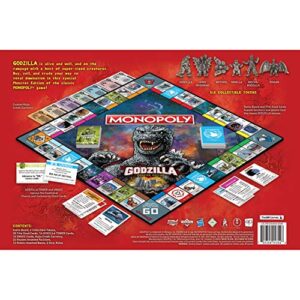 Monopoly: Godzilla | Based on Classic Monster Movie Franchise Godzilla | Collectible Monopoly Game Featuring Familiar Locations and Iconic Kaiju Monsters