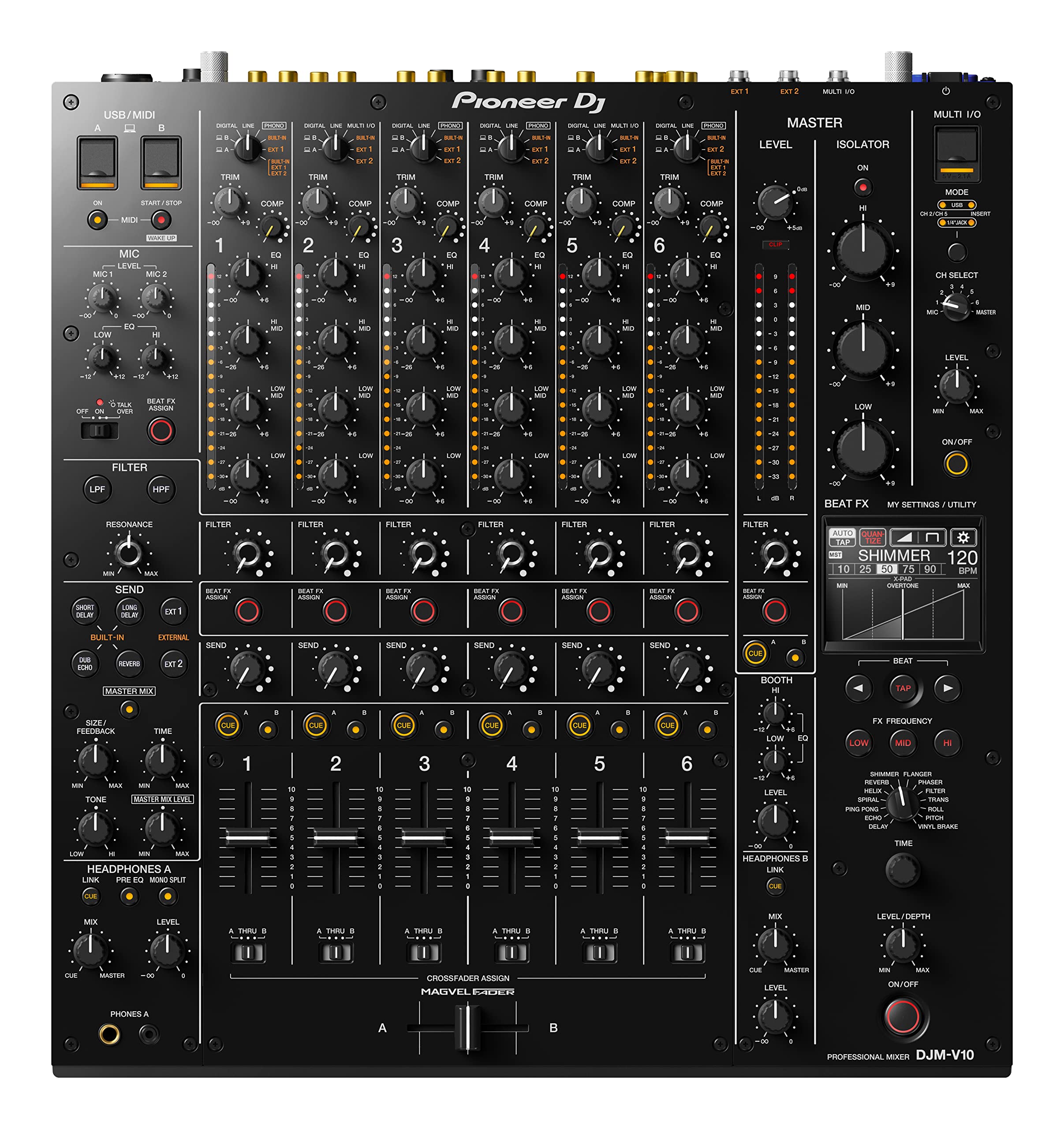 Pioneer DJ DJM-V10 6-channel DJ Mixer