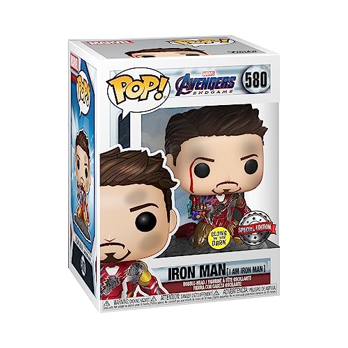 Funko Pop! Marvel: Avengers Endgame - I Am Iron Man (Glow in The Dark) Bobblehead Figure (PX Exclusive)