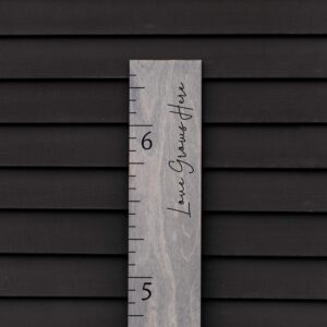 HEADWATERS STUDIO Boho Farmhouse Wooden Ruler Growth Chart for Kids, Boys and Girls - Height Chart & Height Measurement for Wall - Kids Wall Decor and Room Hanging Wall Decor - Weathered Gray