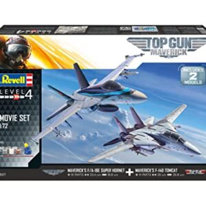 Revell RV05677 Top Gun 2 Movie Set Maverick Plastic Model kit, Unpainted