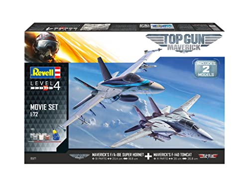 Revell RV05677 Top Gun 2 Movie Set Maverick Plastic Model kit, Unpainted